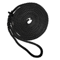 New England Ropes 1/2" X 15' Nylon 3 Strand Dock Line Black C6054-16-00015